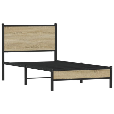 Vidaxl bedframe zonder matras metaal sonoma eikenkleurig 80x200 cm