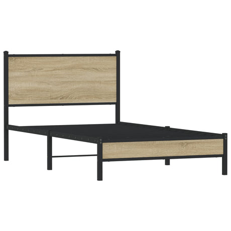 Vidaxl bedframe zonder matras metaal sonoma eikenkleurig 100x190 cm
