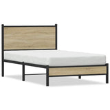 Vidaxl bedframe zonder matras metaal sonoma eikenkleurig 107x203 cm