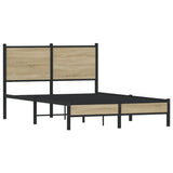 Vidaxl bedframe zonder matras metaal sonoma eikenkleurig 120x200 cm