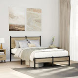 Vidaxl bedframe zonder matras metaal sonoma eikenkleurig 120x200 cm