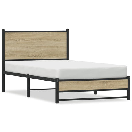 Vidaxl bedframe zonder matras metaal sonoma eikenkleurig 100x190 cm