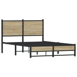 Vidaxl bedframe zonder matras metaal sonoma eikenkleurig 120x190 cm