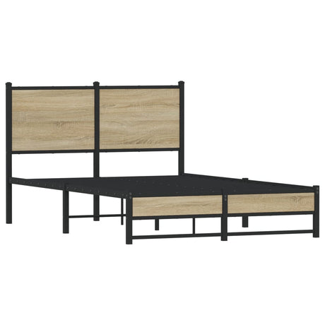Vidaxl bedframe zonder matras metaal sonoma eikenkleurig 120x200 cm