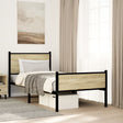 Vidaxl bedframe zonder matras metaal sonoma eikenkleurig 80x200 cm