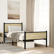 Vidaxl bedframe zonder matras metaal sonoma eikenkleurig 90x200 cm