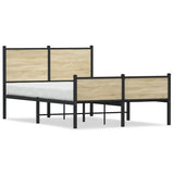 Vidaxl bedframe zonder matras metaal sonoma eikenkleurig 120x200 cm