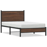 Vidaxl bedframe zonder matras metaal bruin eikenkleurig 100x190 cm