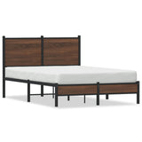 Vidaxl bedframe zonder matras metaal bruin eikenkleurig 120x190 cm