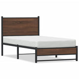 Vidaxl bedframe zonder matras metaal bruin eikenkleurig 90x200 cm