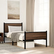 Vidaxl bedframe zonder matras metaal bruin eikenkleurig 90x190 cm