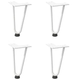 Vidaxl haarnadelpoten voor salontafel 4 st 20 cm massief staal wit