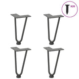 Vidaxl haarnadelpoten voor salontafel 4 st 20 cm antracietkleurig