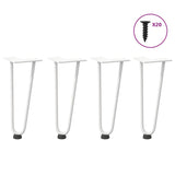 Vidaxl haarnadelpoten voor salontafel 4 st 30 cm massief staal wit