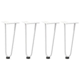 Vidaxl haarnadelpoten voor salontafel 4 st 30 cm massief staal wit