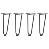 Vidaxl haarnadelpoten voor salontafel 4 st 30 cm antracietkleurig