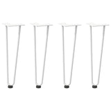 Vidaxl haarnadelpoten voor salontafel 4 st 42 cm massief staal wit