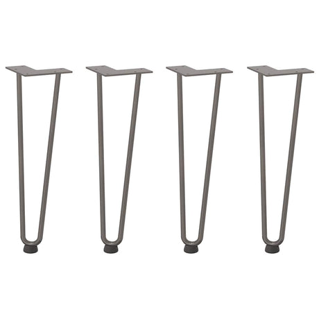 Vidaxl haarnadelpoten voor salontafel 4 st 42 cm massief staal naturel