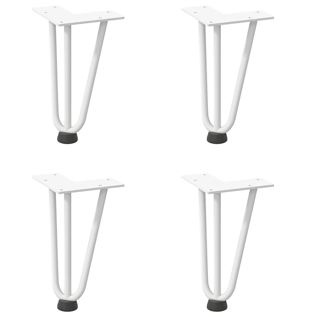 Vidaxl haarnadelpoten voor salontafel 4 st 20 cm massief staal wit