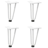Vidaxl haarnadelpoten voor salontafel 4 st 20 cm massief staal wit