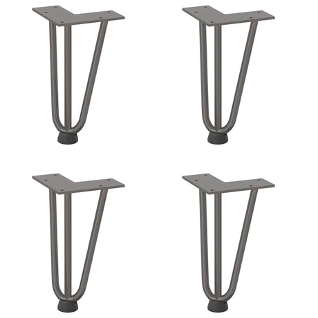 Vidaxl haarnadelpoten voor salontafel 4 st 20 cm massief staal naturel