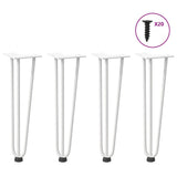 Vidaxl haarnadelpoten voor salontafel 4 st 42 cm massief staal wit