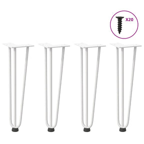 Vidaxl haarnadelpoten voor salontafel 4 st 42 cm massief staal wit