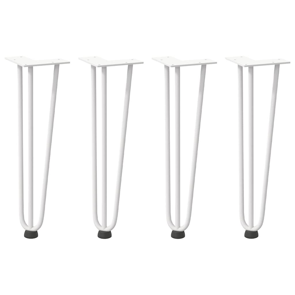 Vidaxl haarnadelpoten voor salontafel 4 st 42 cm massief staal wit