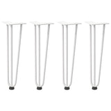 Vidaxl haarnadelpoten voor salontafel 4 st 42 cm massief staal wit