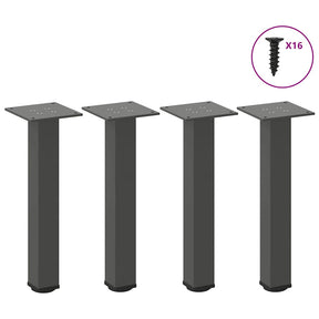 Vidaxl salontafelpoten 4 st 30-32 cm staal antraciet