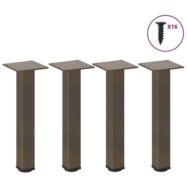 Vidaxl salontafelpoten 4 st 42-44 cm staal naturel