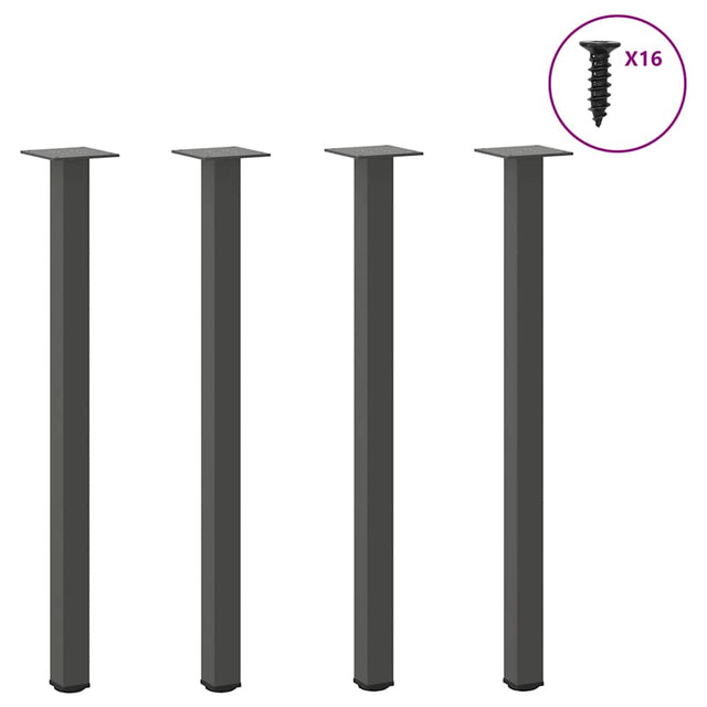 Vidaxl console tafelpoten 4 st 72-74 cm staal antraciet