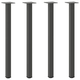 Vidaxl console tafelpoten 4 st 72-74 cm staal antraciet