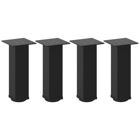 Vidaxl salontafelpoten 4 st 42-44 cm staal zwart
