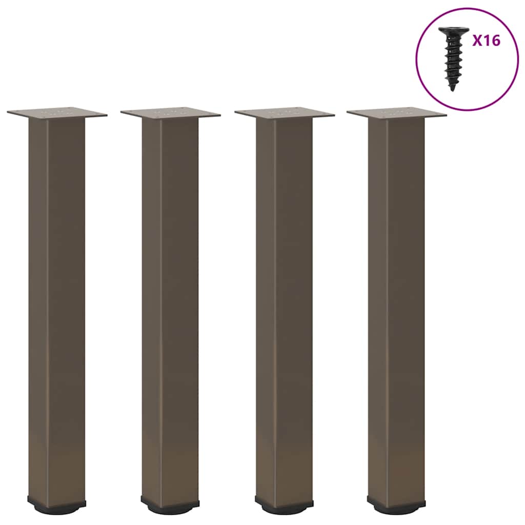 Vidaxl console tafelpoten 4 st 72-74 cm staal naturel