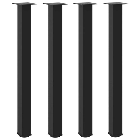 Vidaxl bartafelpoten 4 st 90-92 cm staal zwart