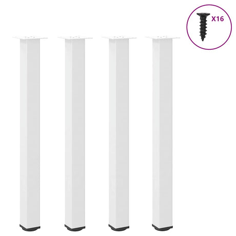 Vidaxl bartafelpoten 4 st 100-102 cm staal wit