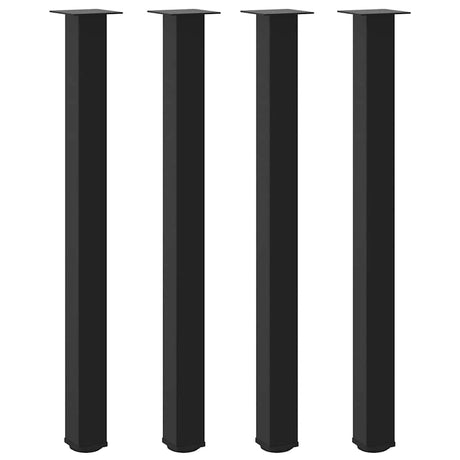 Vidaxl bartafelpoten 4 st 110-112 cm staal zwart