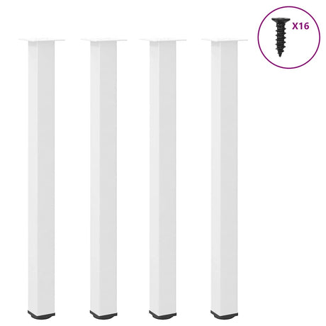 Vidaxl bartafelpoten 4 st 110-112 cm staal wit