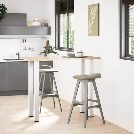 Vidaxl bartafelpoten 4 st 110-112 cm staal wit