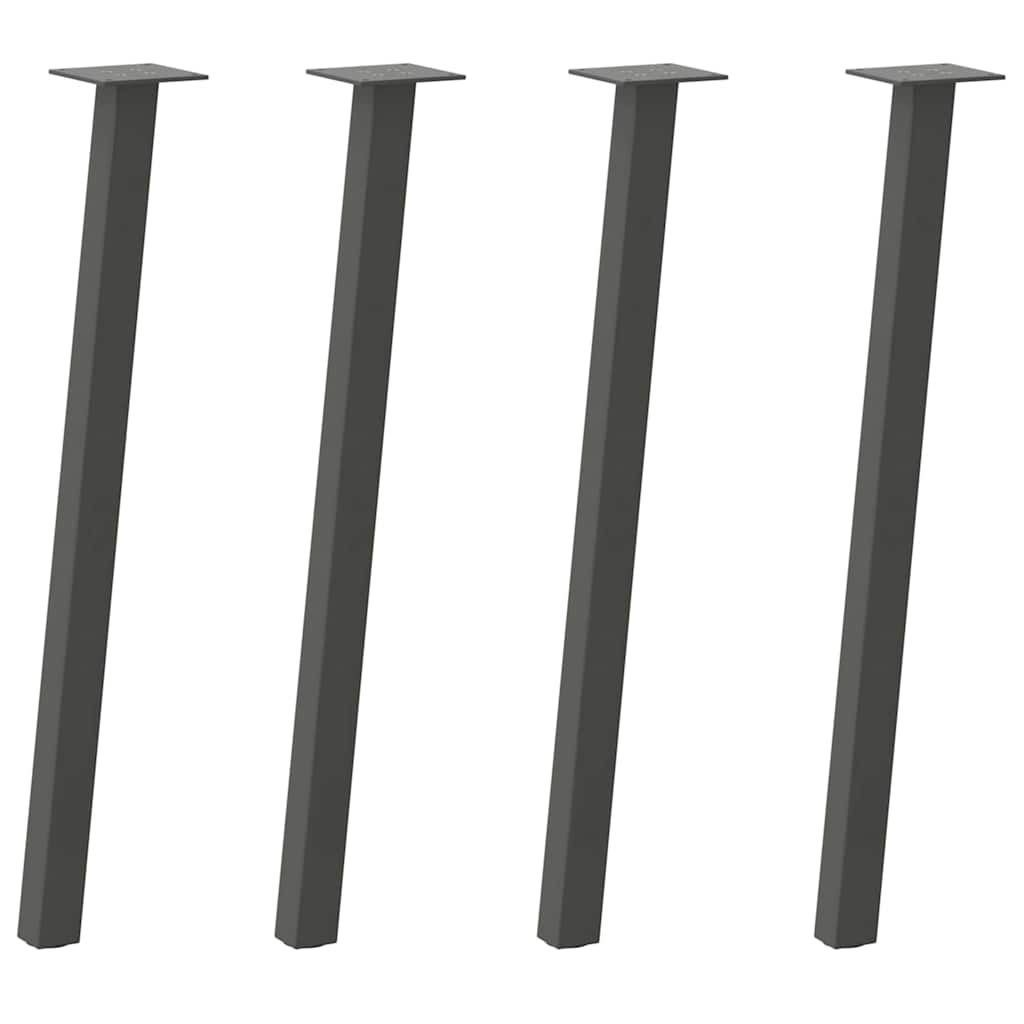 Vidaxl console tafelpoten 4 st 72 cm staal antraciet