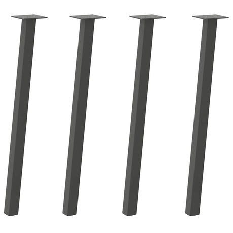 Vidaxl console tafelpoten 4 st 72 cm staal antraciet
