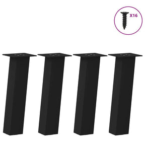 Vidaxl salontafelpoten 4 st 30 cm staal zwart