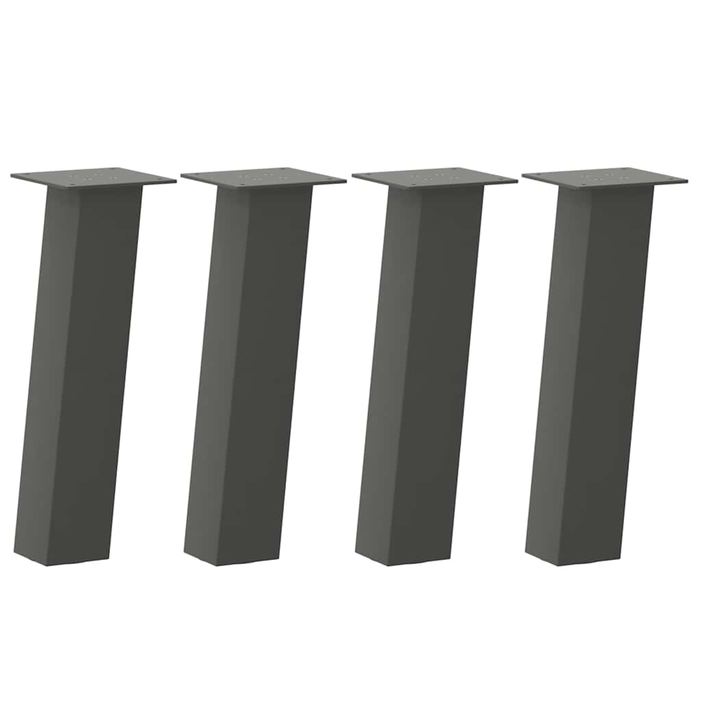 Vidaxl salontafelpoten 4 st 30 cm staal antraciet