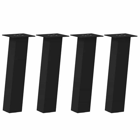 Vidaxl salontafelpoten 4 st 42 cm staal zwart