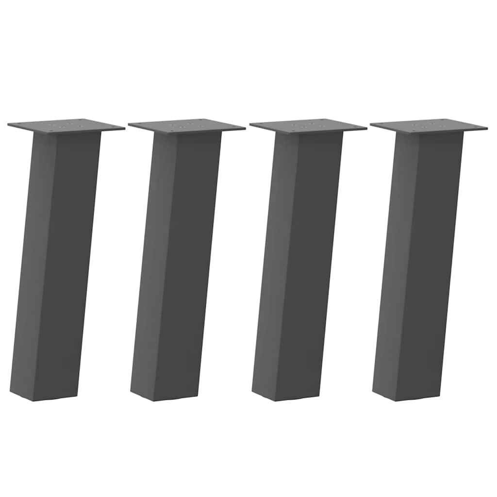 Vidaxl salontafelpoten 4 st 42 cm staal antraciet