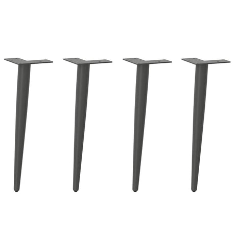 Vidaxl salontafelpoten conische vorm 4 st 30-31 cm staal antraciet