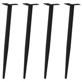 Vidaxl console tafelpoten conische vorm 4 st 72-73 cm staal zwart