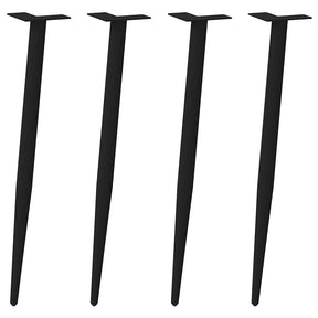 Vidaxl console tafelpoten conische vorm 4 st 72-73 cm staal zwart