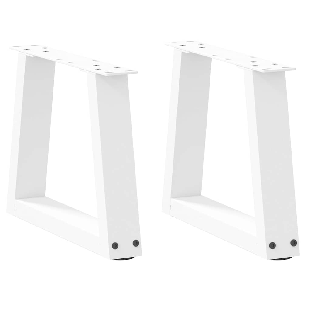 Vidaxl salontafelpoten 2 st v-vormig 30x(30-31,3) cm staal wit